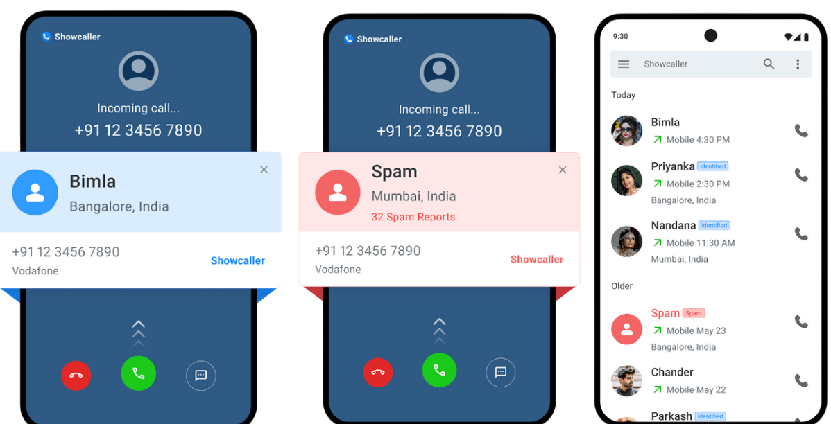 ShowCaller ID for India to find spam calls min