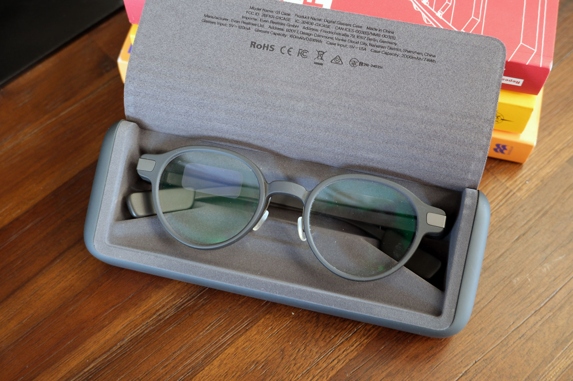Image of the G1 inside its charging case