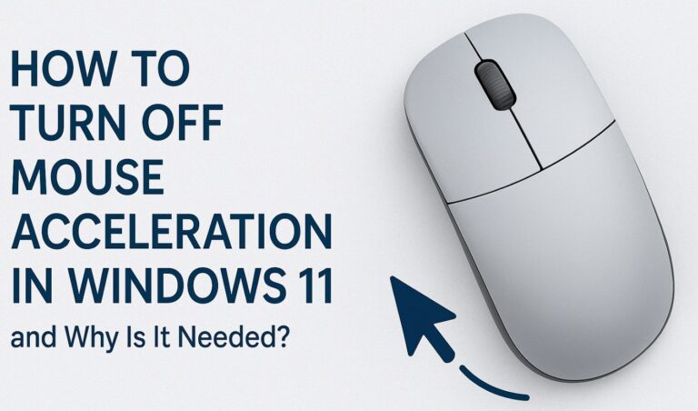 How to Turn Off Mouse Acceleration in Windows 11 and Why is it needed?
