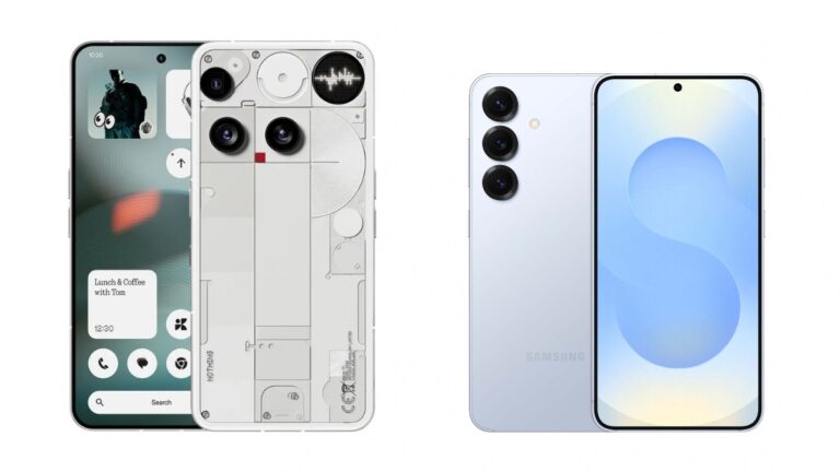 Nothing Phone 3 Vs Samsung Galaxy S25: PriceMiming in India, contains compared specifications