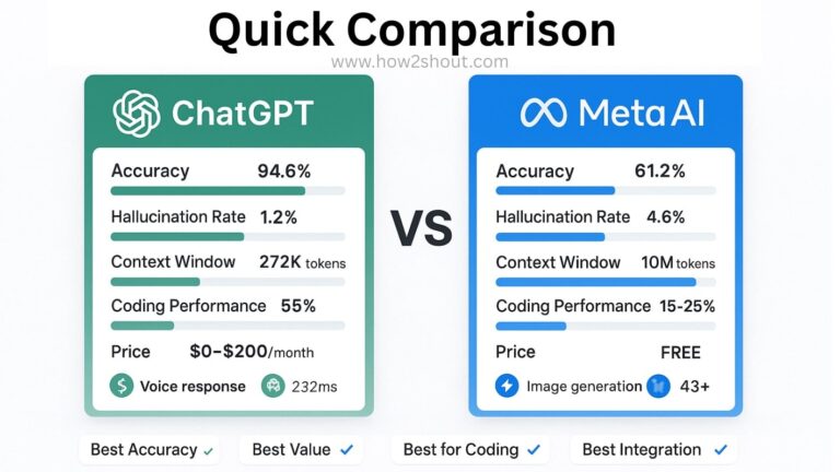 Which Is Better, ChatGPT or Meta AI? (Comparison)