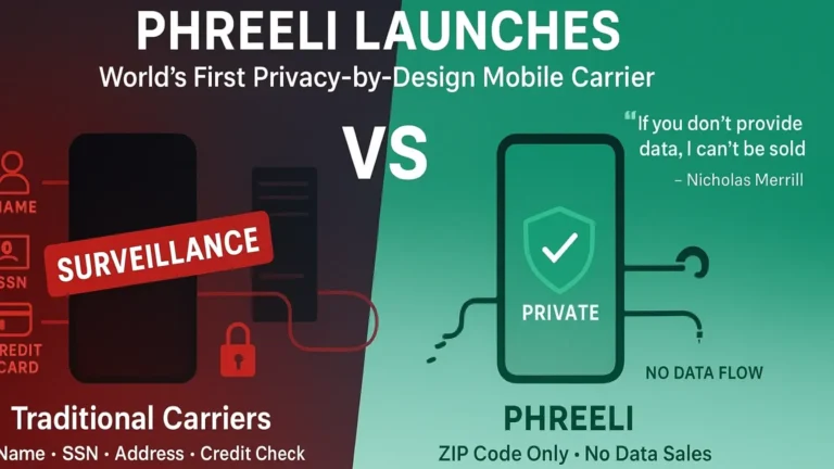 Phreeli: Anonymous Mobile Carrier Launches With ZIP-Only Signup Phreeli: Anonymous Mobile Carrier Launches With ZIP-Only Signup